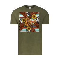 Vintage Olive western horse Vintage Tee - BarkalooDesign