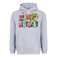 Heather Grey mu first birthday Heavyweight Hoodie - AdoDesignShop