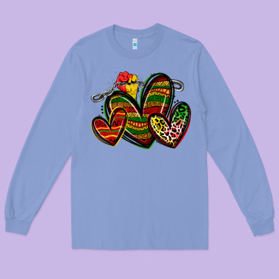 Long Sleeve Tee juneteenth hearts