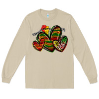 Mushroom juneteenth hearts Long Sleeve Tee - Zillion Design Studio