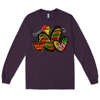Plum juneteenth hearts Long Sleeve Tee - Zillion Design Studio