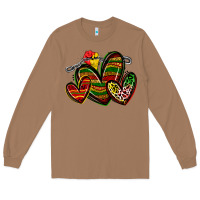 Toasted Coconut juneteenth hearts Long Sleeve Tee - Zillion Design Studio