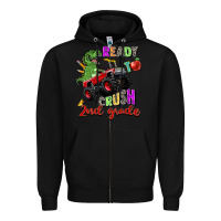 Black ready to crush 2nd grade Zipper Hoodie - Zillion Design Studio