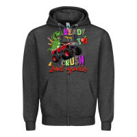 Charcoal Heather ready to crush 2nd grade Zipper Hoodie - Zillion Design Studio