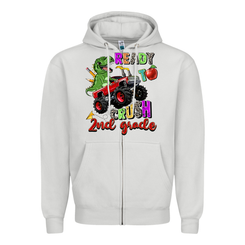 Ready To Crush 2nd Grade Zipper Hoodie by Zillion Design Studio | Teevron