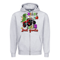 Heather Grey ready to crush 2nd grade Zipper Hoodie - Zillion Design Studio