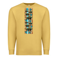 Antique Gold dinosaur ankylosaurus pen wrap Premium Sweatshirt - Artiststas