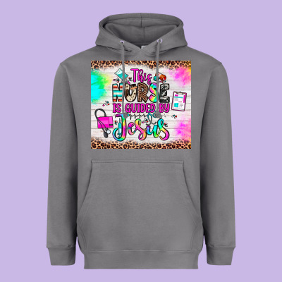 This Nurse Is Guided By Jesus Heavyweight Hoodie Designed By Jahusdesignshop
