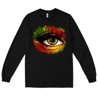 Black juneteenth eye Long Sleeve Tee - Zillion Design Studio