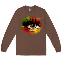 Chestnut juneteenth eye Long Sleeve Tee - Zillion Design Studio