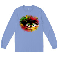 Colony Blue juneteenth eye Long Sleeve Tee - Zillion Design Studio