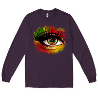 Plum juneteenth eye Long Sleeve Tee - Zillion Design Studio