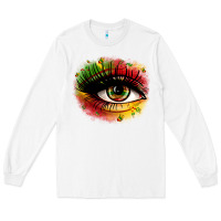 White juneteenth eye Long Sleeve Tee - Zillion Design Studio