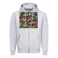 Heather Grey sugar skulls roses tumbler 3 Zipper Hoodie - CTS Tumbler Store