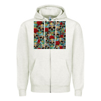 Oatmeal Heather sugar skulls roses tumbler 3 Zipper Hoodie - CTS Tumbler Store