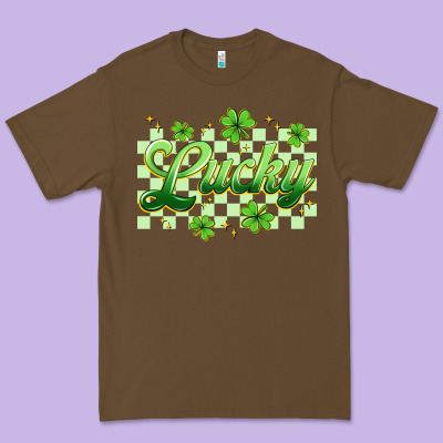 Checkered Lucky Premium Tee Designed By Artiststas