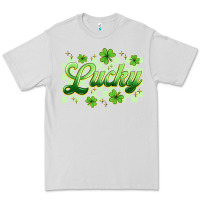 Dove Grey checkered lucky Premium Tee - Artiststas