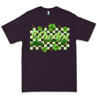 Plum checkered lucky Premium Tee - Artiststas