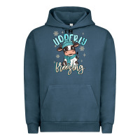 Pigment Midnight Navy i'm udderly freezing baby cow Urban Hoodie - MaliasSmallBusiness