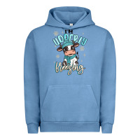 Pigment Pebble Blue i'm udderly freezing baby cow Urban Hoodie - MaliasSmallBusiness