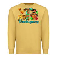 Antique Gold my first thanksgiving with turkey Premium Sweatshirt - AdoDesignShop