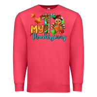 Cardinal my first thanksgiving with turkey Premium Sweatshirt - AdoDesignShop