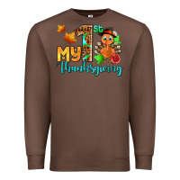 Chestnut my first thanksgiving with turkey Premium Sweatshirt - AdoDesignShop