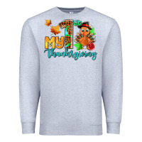 Heather Grey my first thanksgiving with turkey Premium Sweatshirt - AdoDesignShop