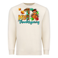 Sandshell my first thanksgiving with turkey Premium Sweatshirt - AdoDesignShop