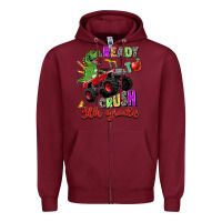 Burgundy ready to crush 3th grade Zipper Hoodie - Zillion Design Studio