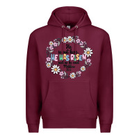 Burgundy he has risen Premium Hoodie - MaliasSmallBusiness