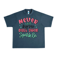 Midnight Navy never let anyone dull your sparkle Urban Heavy Tee - MaliasSmallBusiness