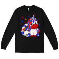 4th Of July American Unicorn Long Sleeve Tee | Teevron