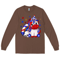 Chestnut 4th of july american unicorn Long Sleeve Tee - texasbilliewilder