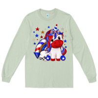 Matcha 4th of july american unicorn Long Sleeve Tee - texasbilliewilder