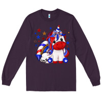 Plum 4th of july american unicorn Long Sleeve Tee - texasbilliewilder