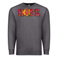 Charcoal Heather hope sunflower and ribbon Premium Sweatshirt - AdoDesignShop