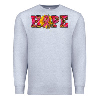 Heather Grey hope sunflower and ribbon Premium Sweatshirt - AdoDesignShop