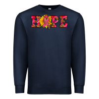 Navy hope sunflower and ribbon Premium Sweatshirt - AdoDesignShop