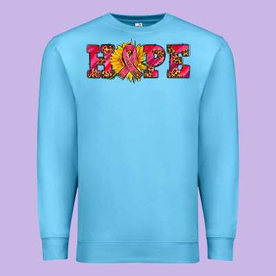 Hope Sunflower And Ribbon Premium Sweatshirt Designed By Adodesignshop
