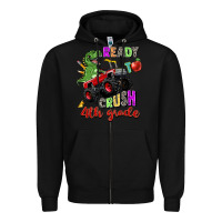 Black ready to crush 4th grade Zipper Hoodie - Zillion Design Studio