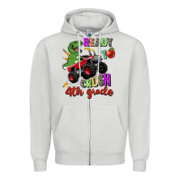 Dove Grey ready to crush 4th grade Zipper Hoodie - Zillion Design Studio