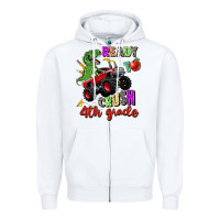 White ready to crush 4th grade Zipper Hoodie - Zillion Design Studio