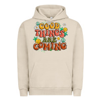 Pigment French Oak good things are coming Urban Hoodie - MaliasSmallBusiness