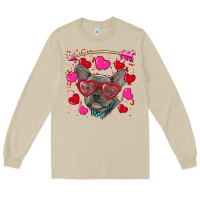 Mushroom valentine's day french bulldog puppy Long Sleeve Tee - RanaPortraitStore
