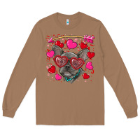 Toasted Coconut valentine's day french bulldog puppy Long Sleeve Tee - RanaPortraitStore