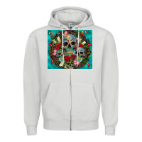 Dove Grey sugar skulls tumbler 3 Zipper Hoodie - CTS Tumbler Store