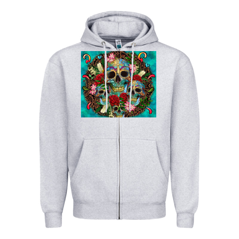Sugar Skulls Tumbler 3 Zipper Hoodie by CTS Tumbler Store | Teevron