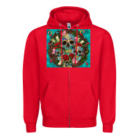 Red sugar skulls tumbler 3 Zipper Hoodie - CTS Tumbler Store