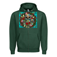Sports Green sugar skulls tumbler 3 Zipper Hoodie - CTS Tumbler Store